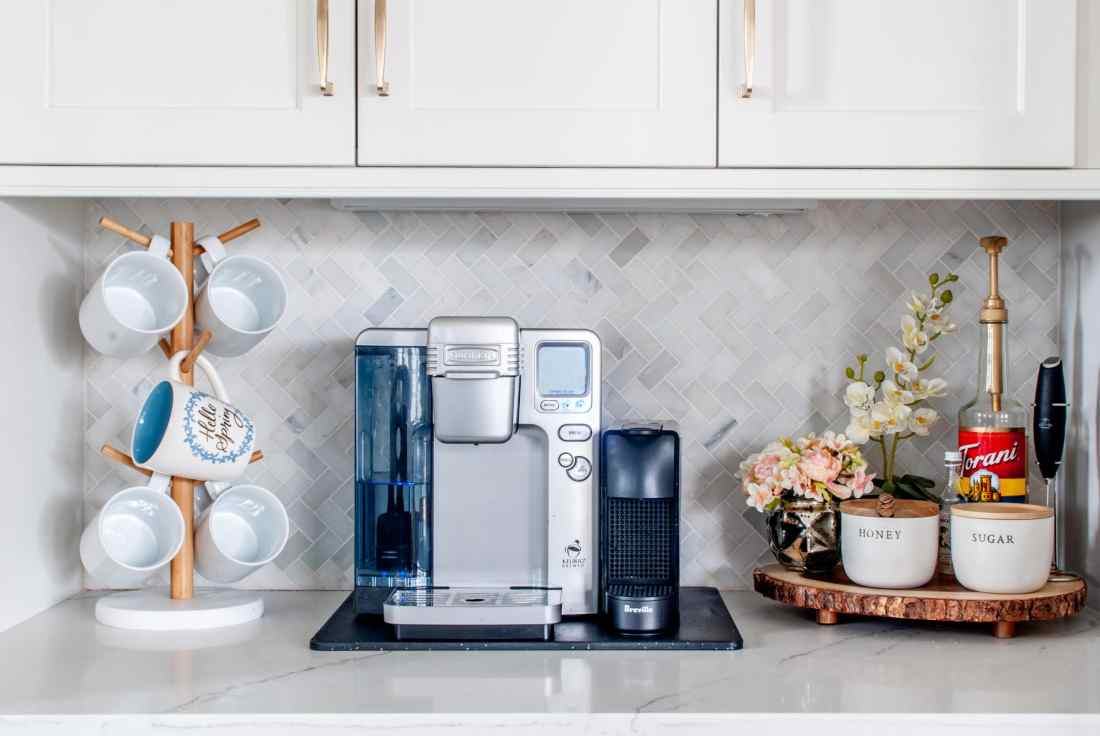 coffee machine appliance on kitchen counter