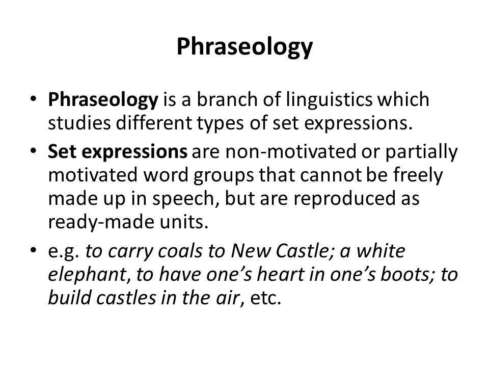 English phraseological expressions