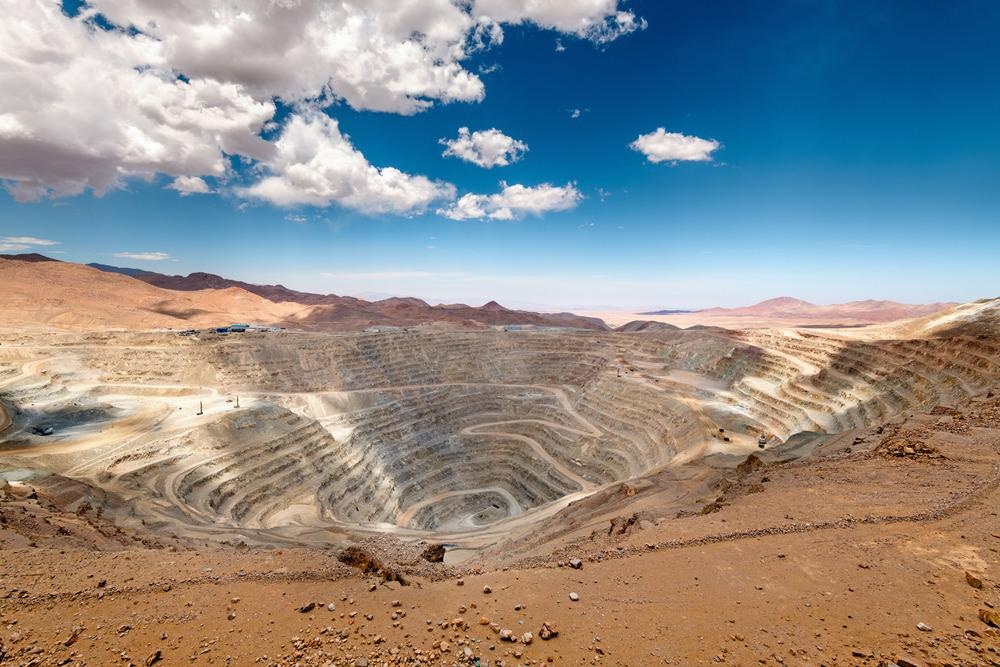 mining landscape with minerals