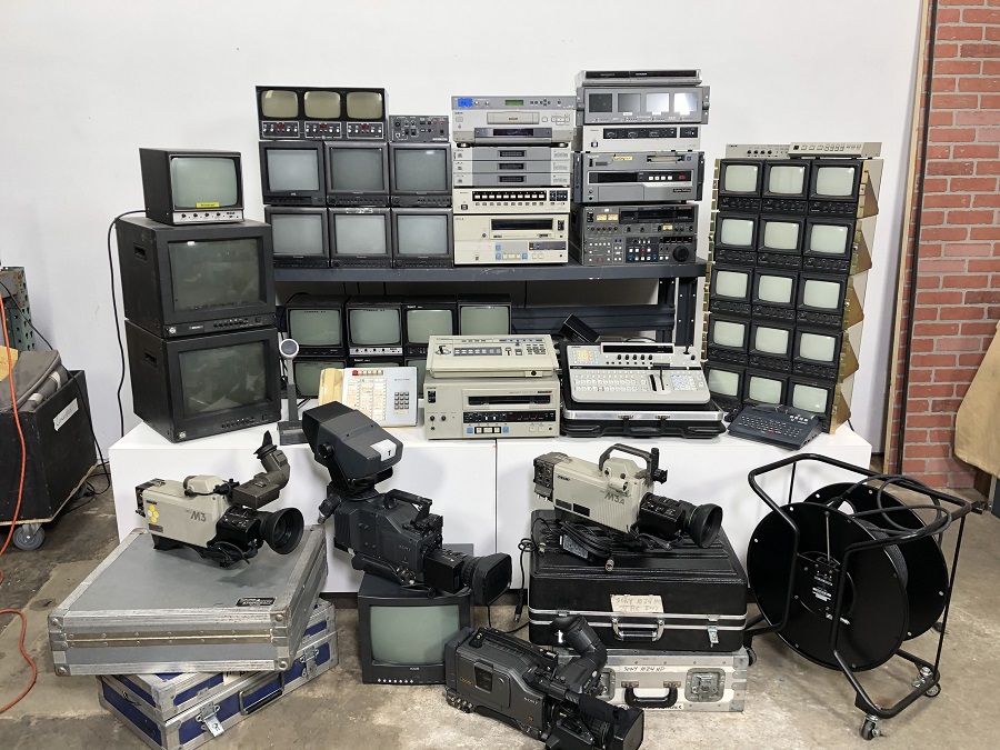 vintage tv broadcast studio
