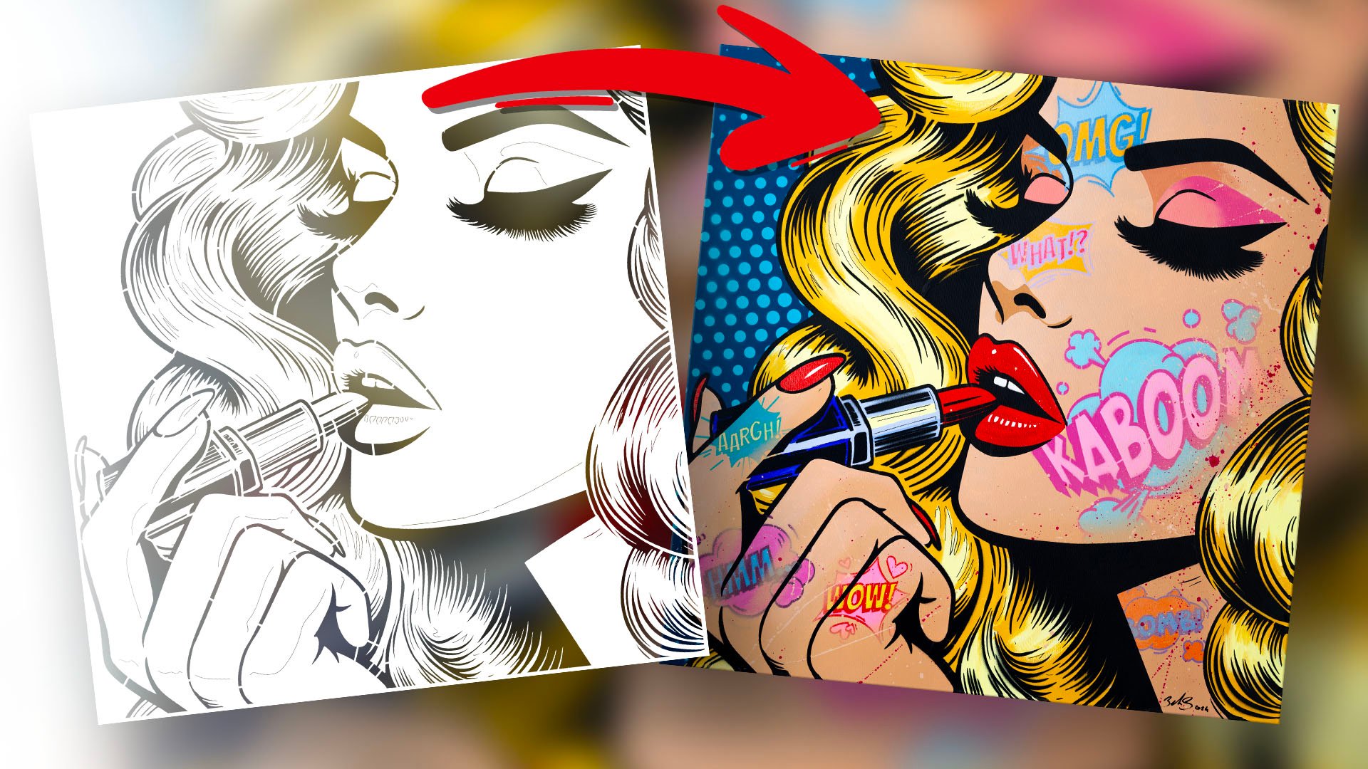 vivid comic panels artistic design