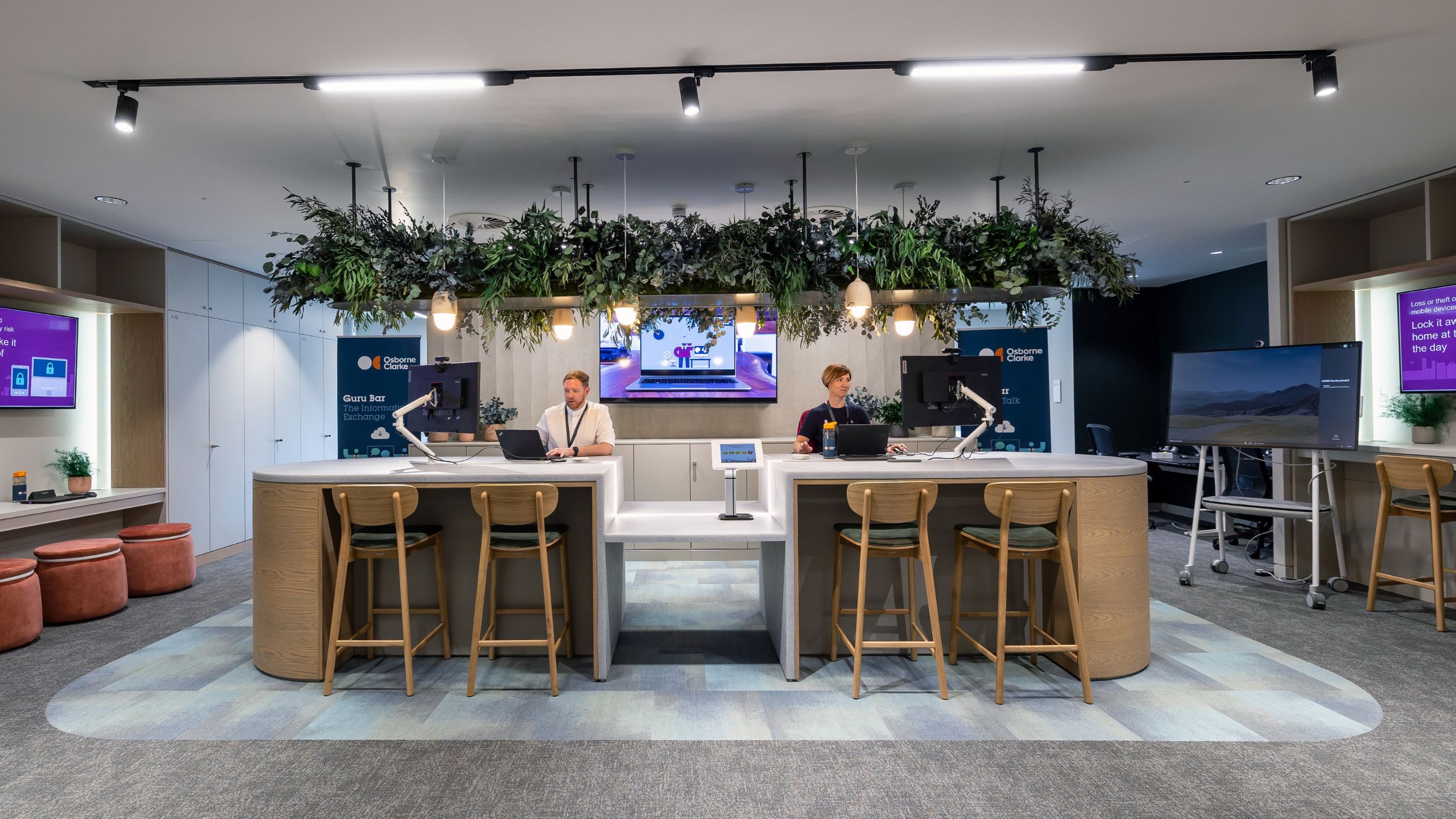 modern workspace technological devices