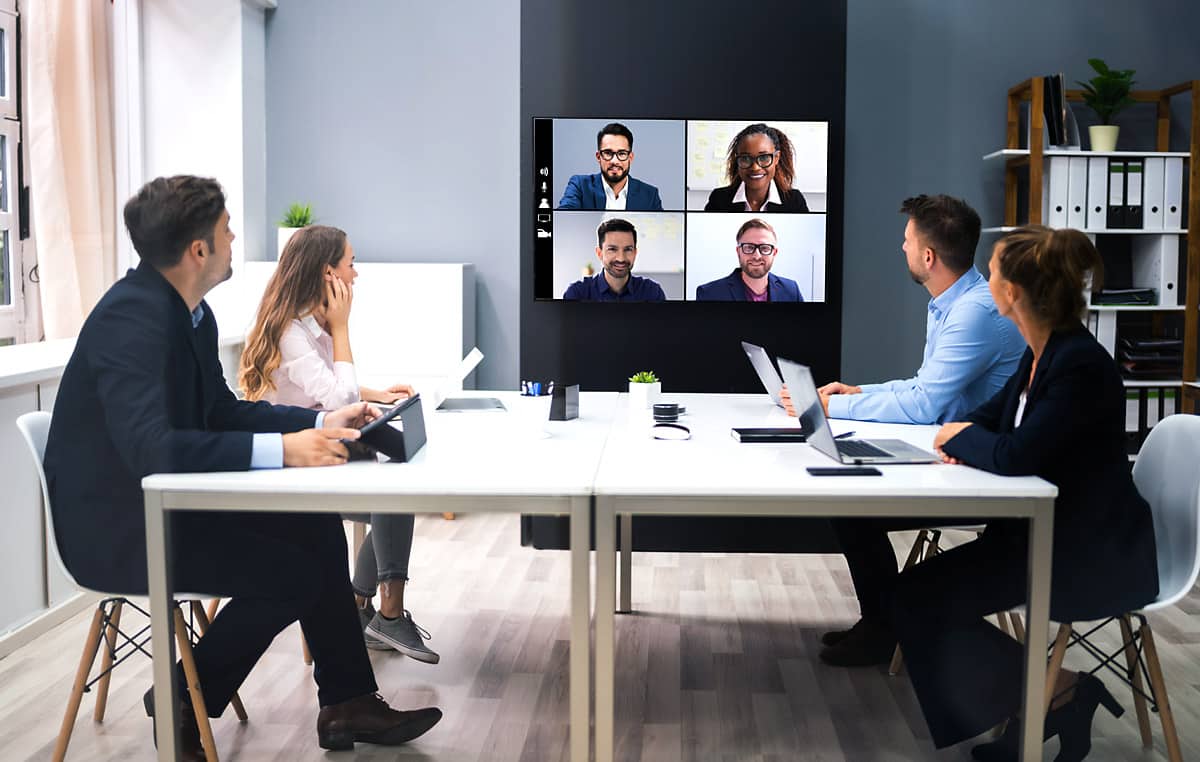 conference room meeting in modern office