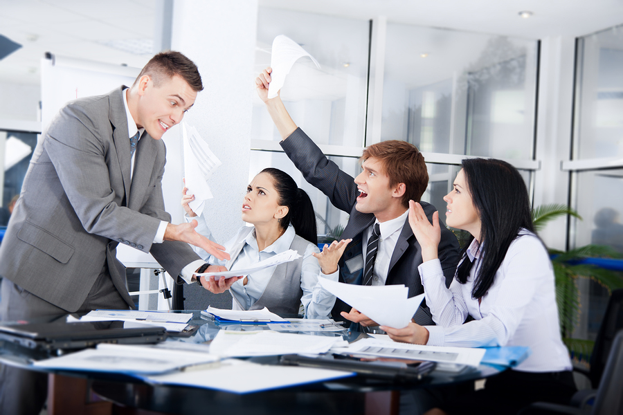 people discussing conflict resolution