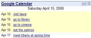 Google Calendar Module For Personalized Homepage