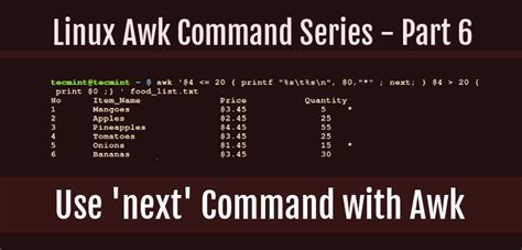 How to Use Awk to Print Fields and Columns in File