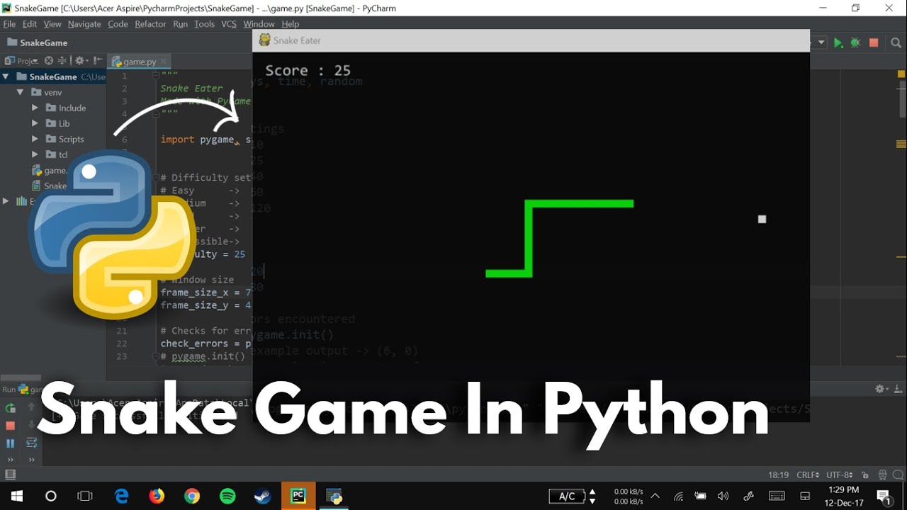 python snake game code