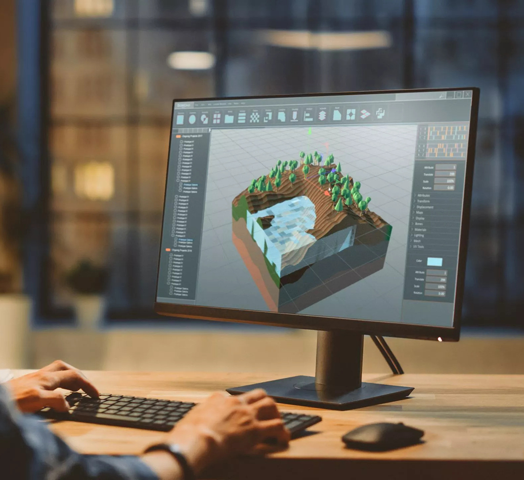 console game development computer screen