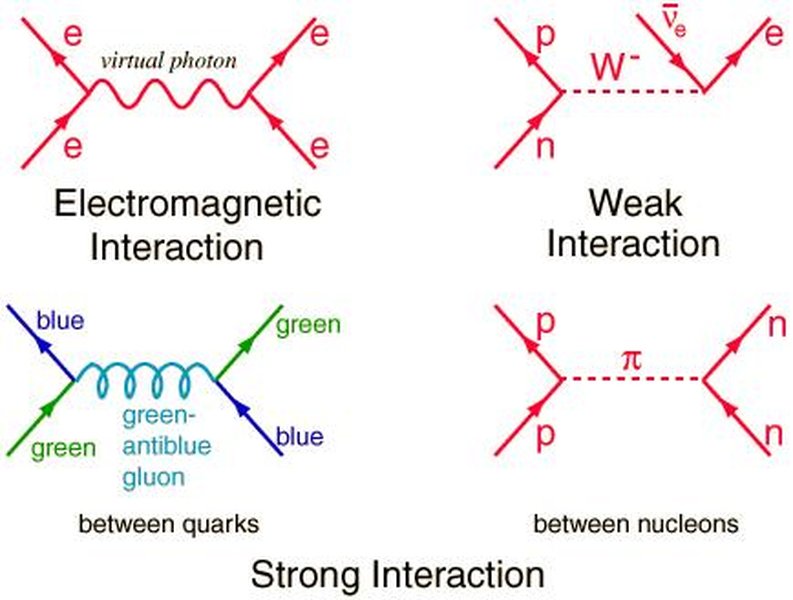 Fundamental Interactions Diagram
