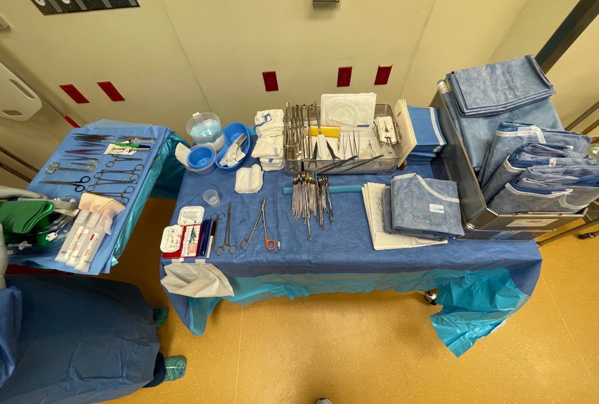 abdominoplasty surgery setup