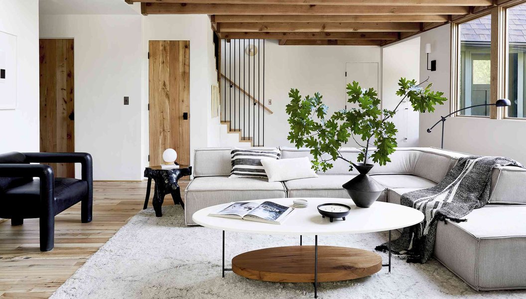 Interior of a stylish living room in a rental property