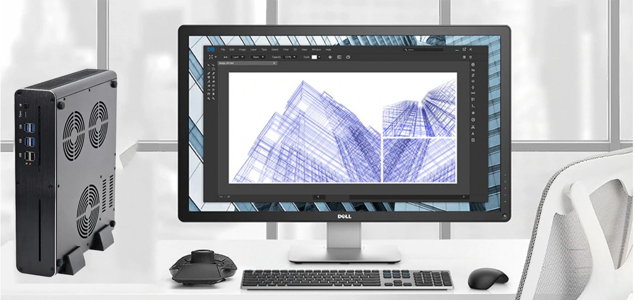 A modern graphics workstation computer setup