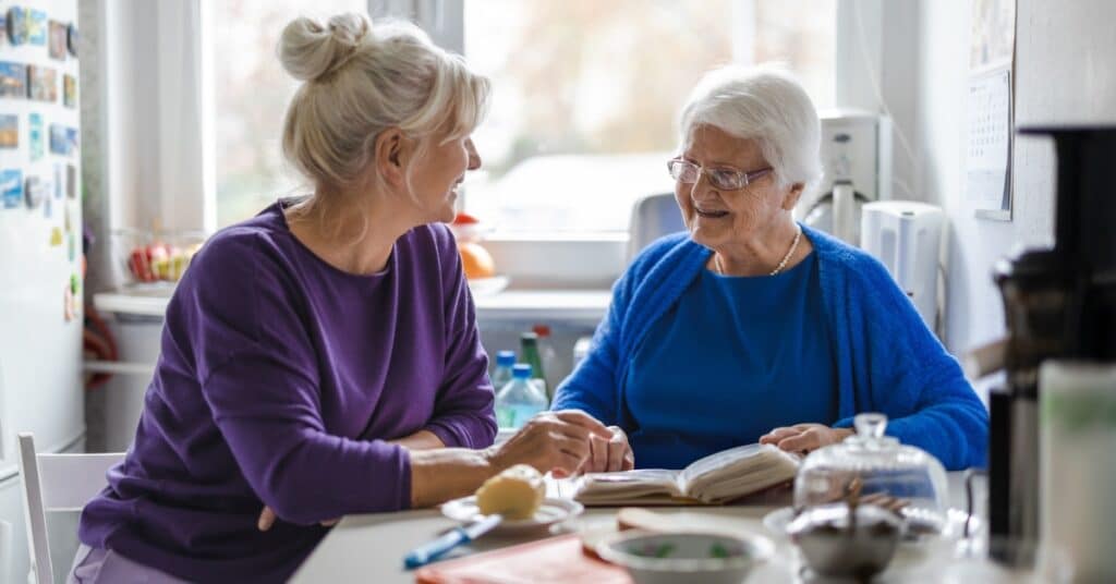 elderly care home scene