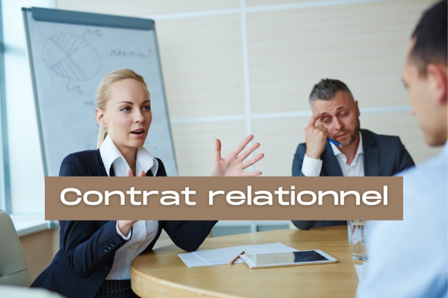 Illustration d'une discussion tripartite, évoquant la médiation ou le coaching