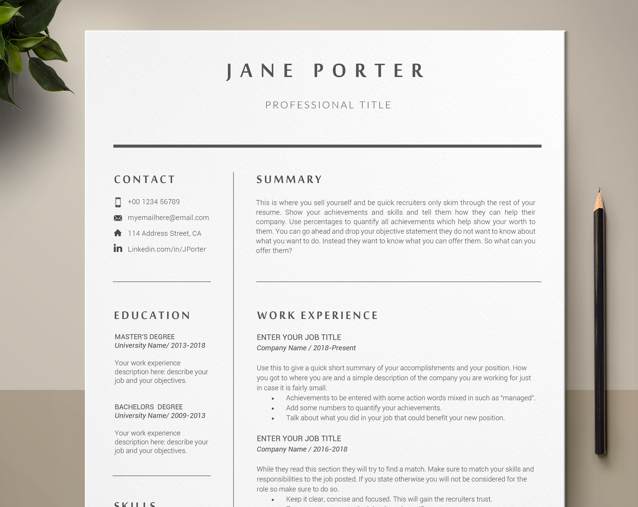 professional resume