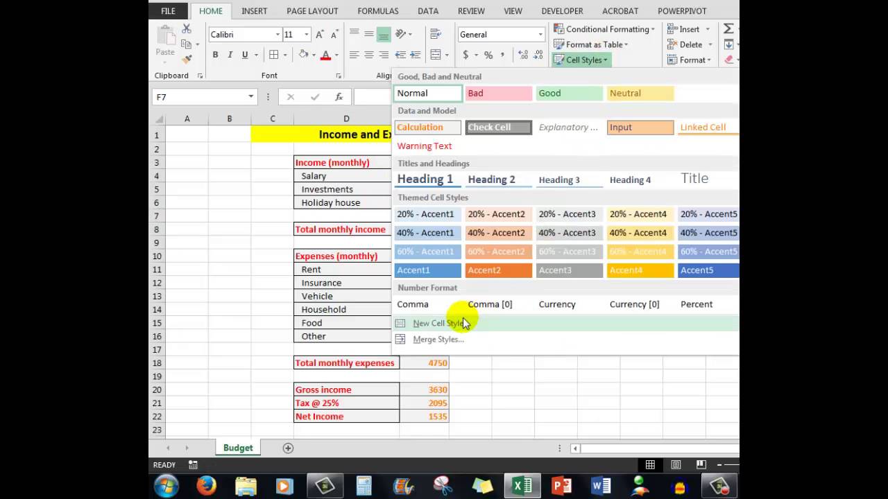 color coded spreadsheet