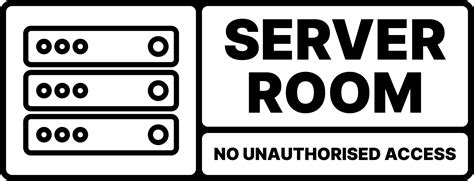 server room with cron symbol