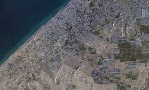 gaza city aerial view