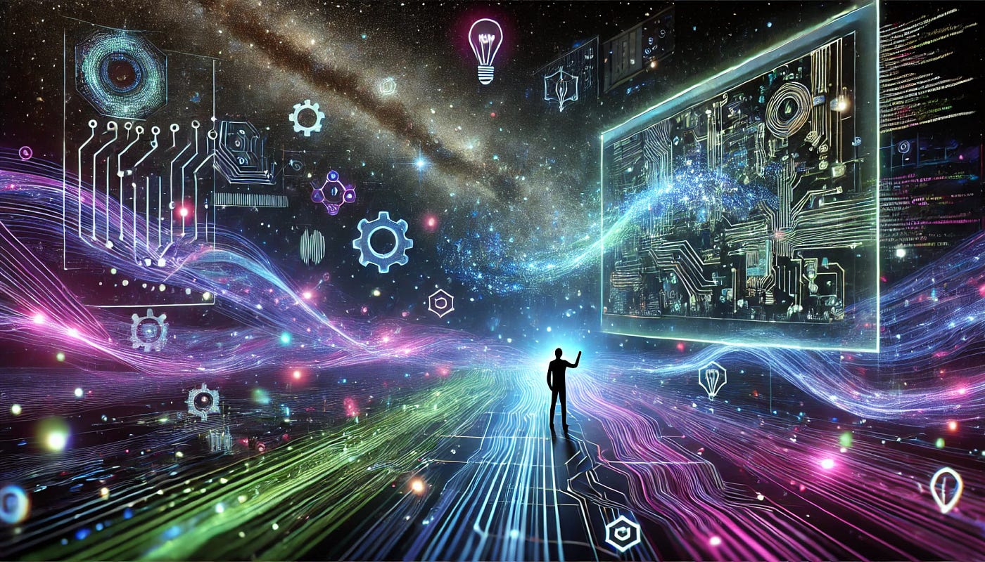 landscape of digital codes and screens