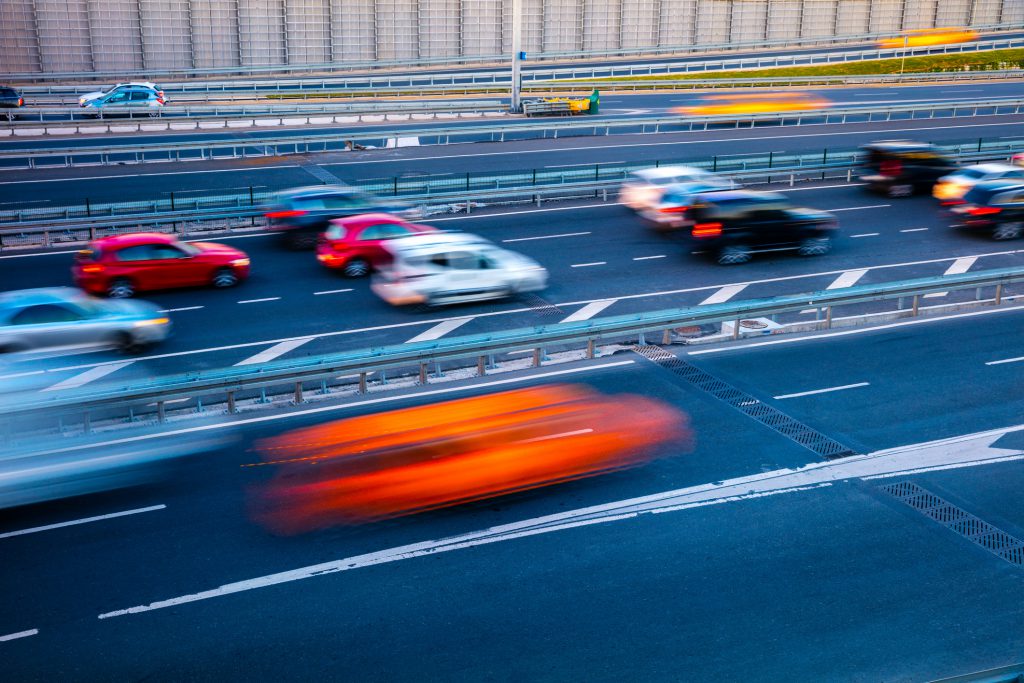 car motion road