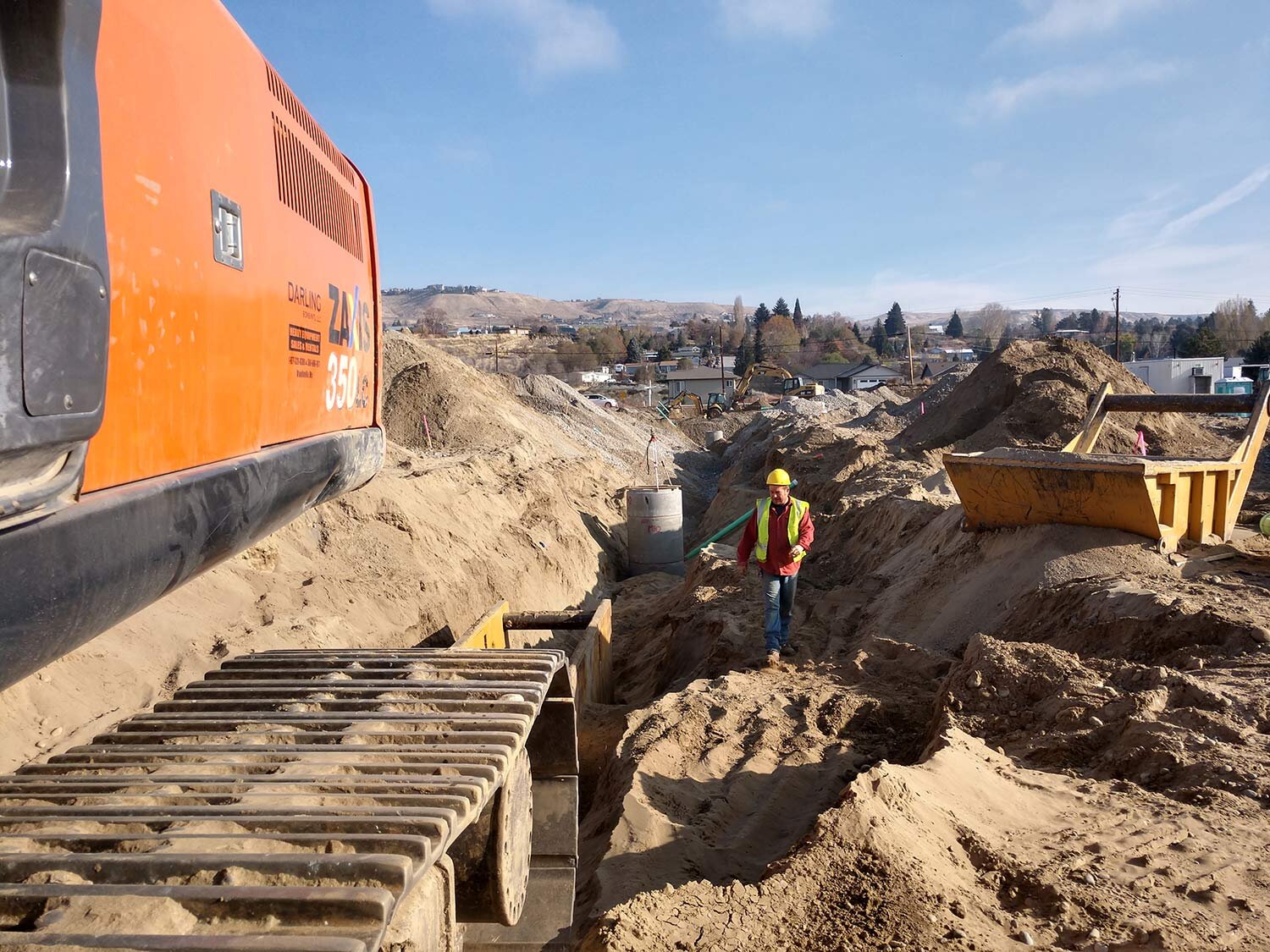 construction site excavation canalizations