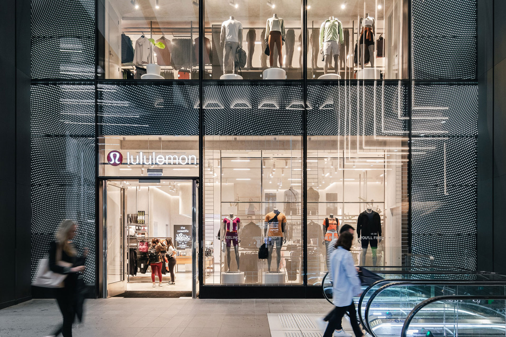 consumer retail storefront vibrant lighting