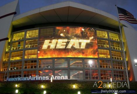 scenic urban landscape with digital signage