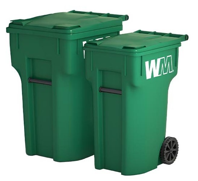 waste management containers outdoors