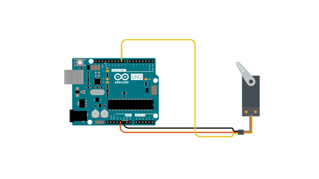 Diagrama de conexión básica de un servomotor SG90 a un Arduino Uno Diagrama de conexión básica de un servomotor SG90 a un Arduino Uno