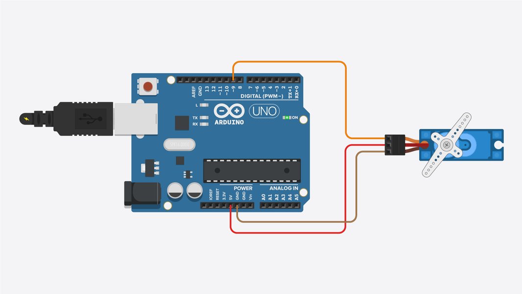 Diagrama de conexión de un servomotor SG90 a un Arduino Uno