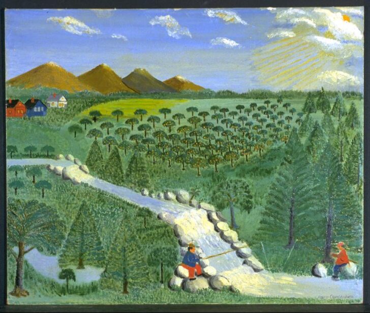 landscape with physical objects
