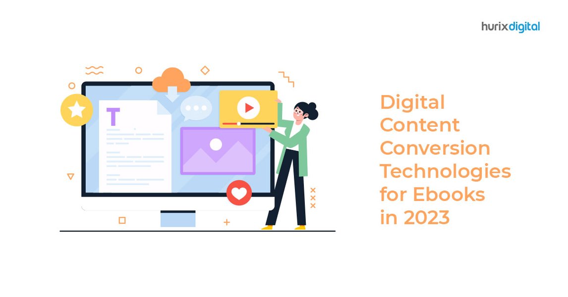 Imagen que muestra tecnologías de conversión de contenido digital para eBooks.