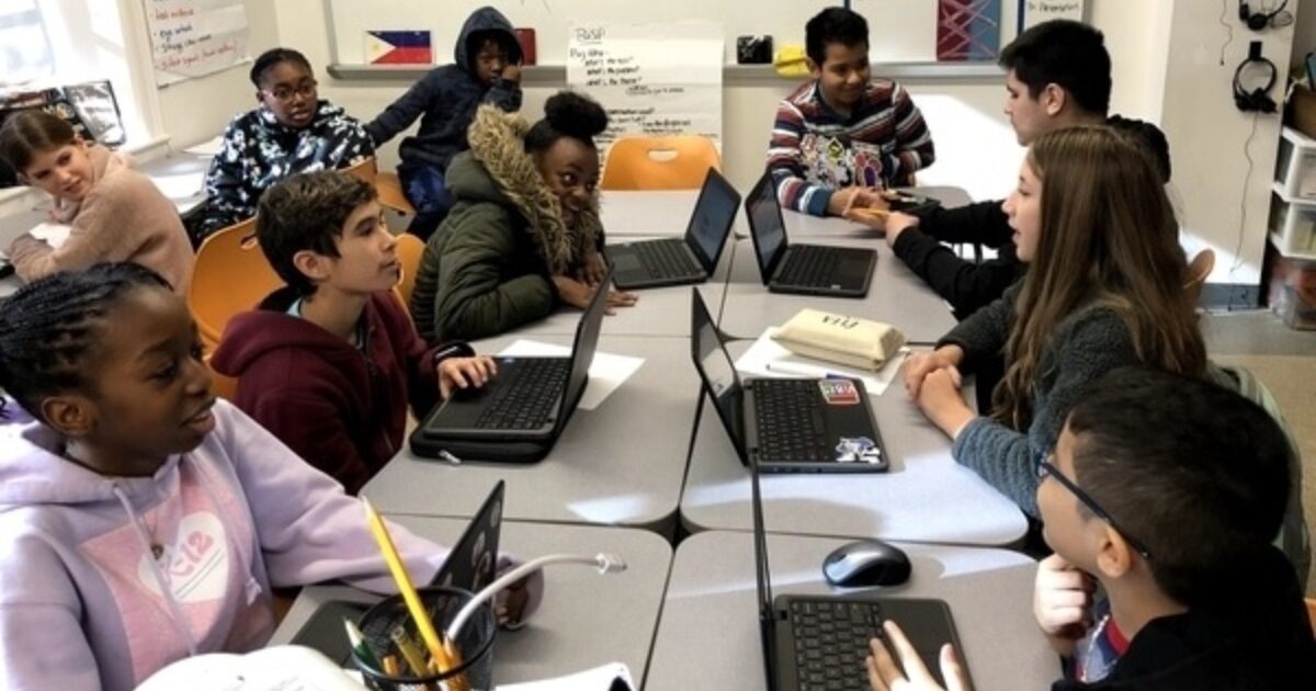 school classroom group discussion