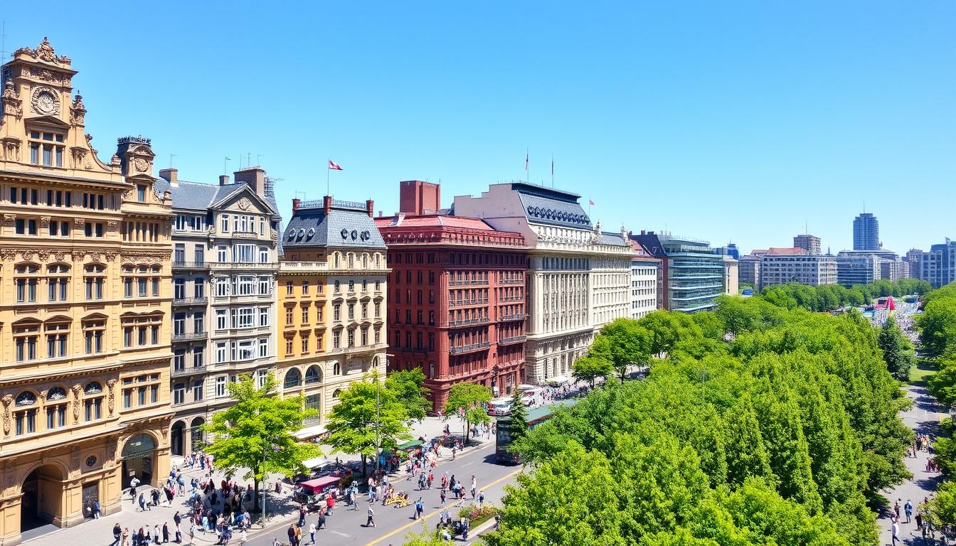 scenic buildings and urban coexistence