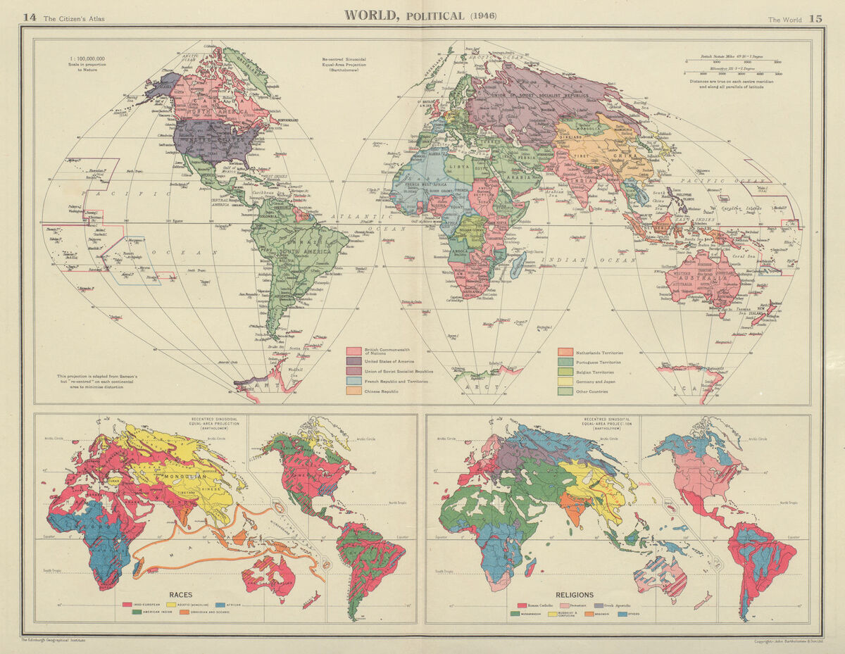 historical world map post 1945