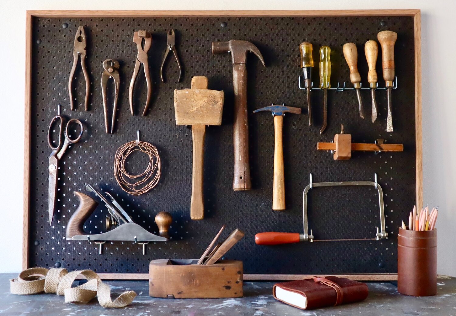 vintage workshop tools wooden crafts