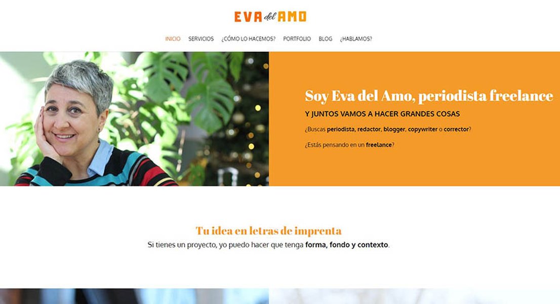 Ejemplo de Página Web para Periodista Freelance