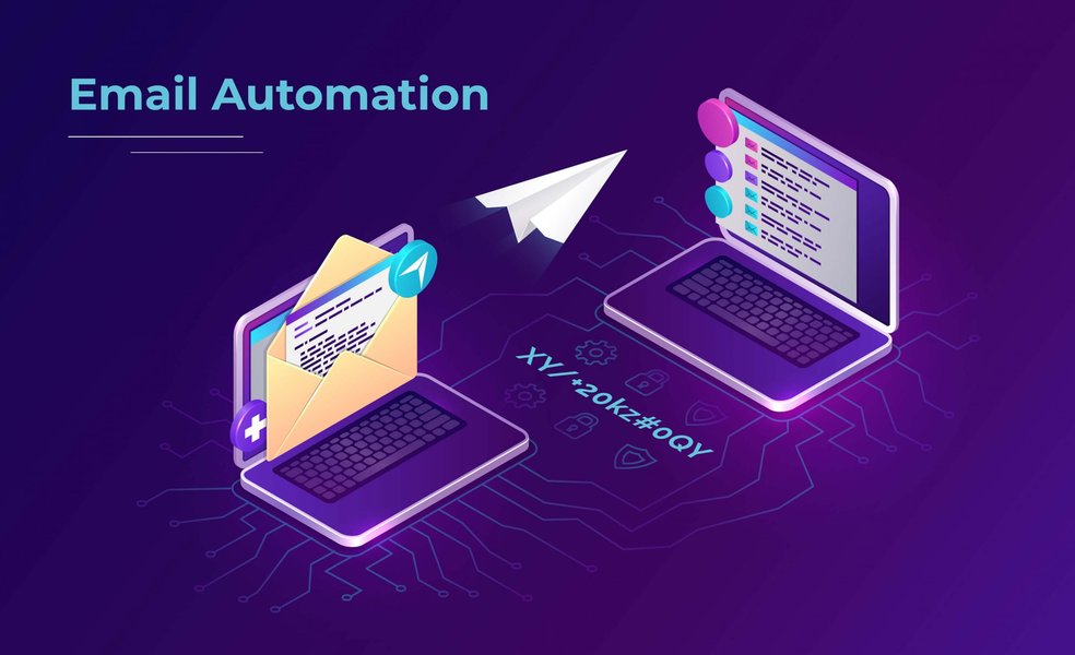 Conceptual image of email automation