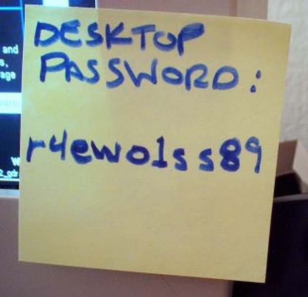 Password on a Post-It Note