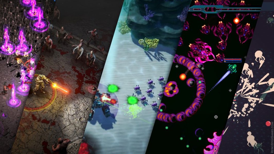 Collage of Vampire Survivors clone games