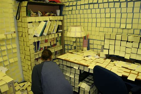 sticky notes on desk