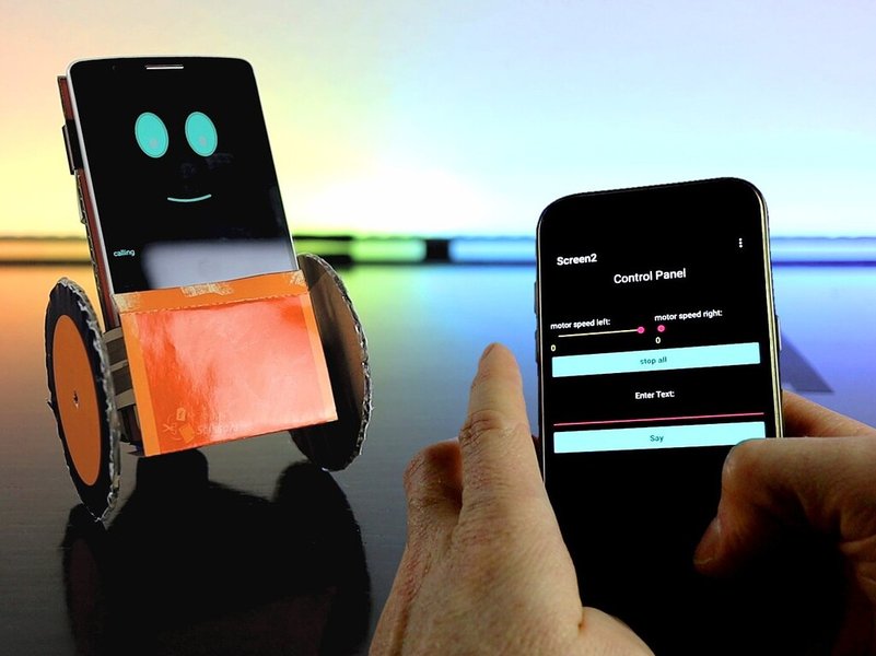 Interface d'application smartphone pour contrôler un robot