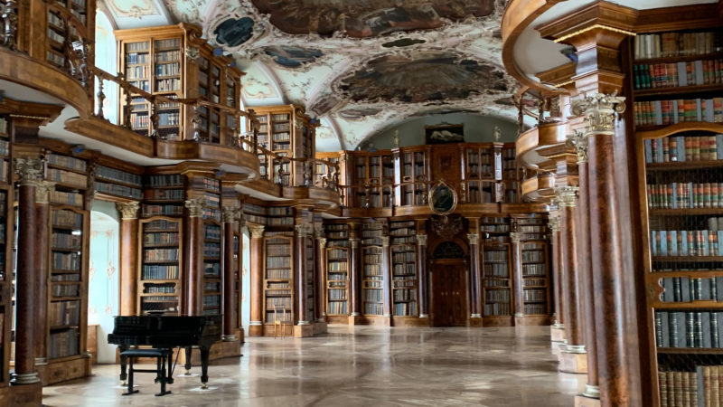 scenic landscapes with books and study tools