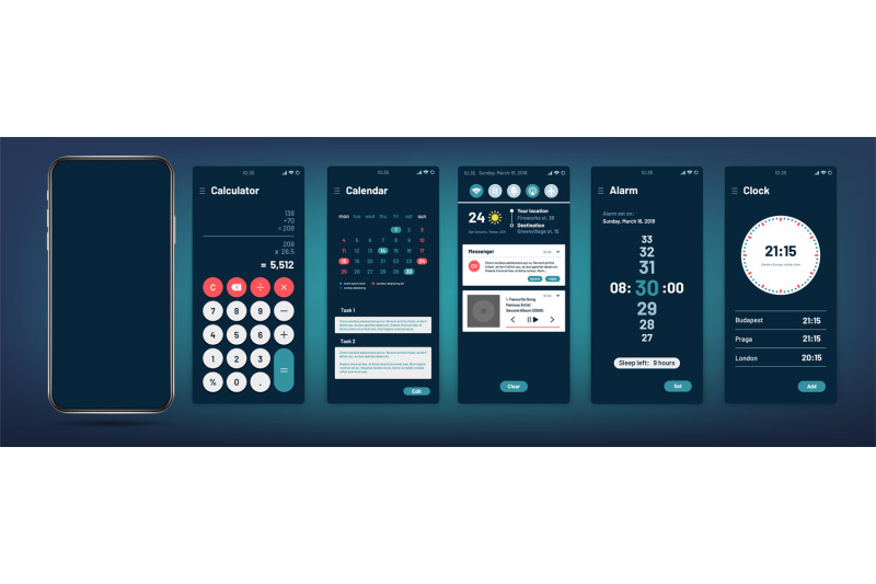 modern calendar application interface