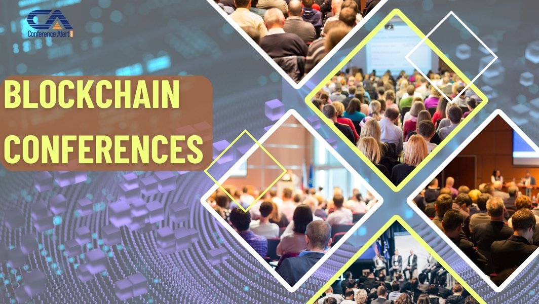 People attending a blockchain conference