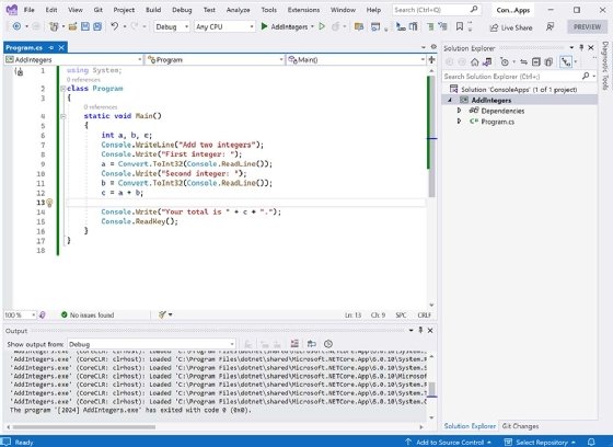 csharp programming code