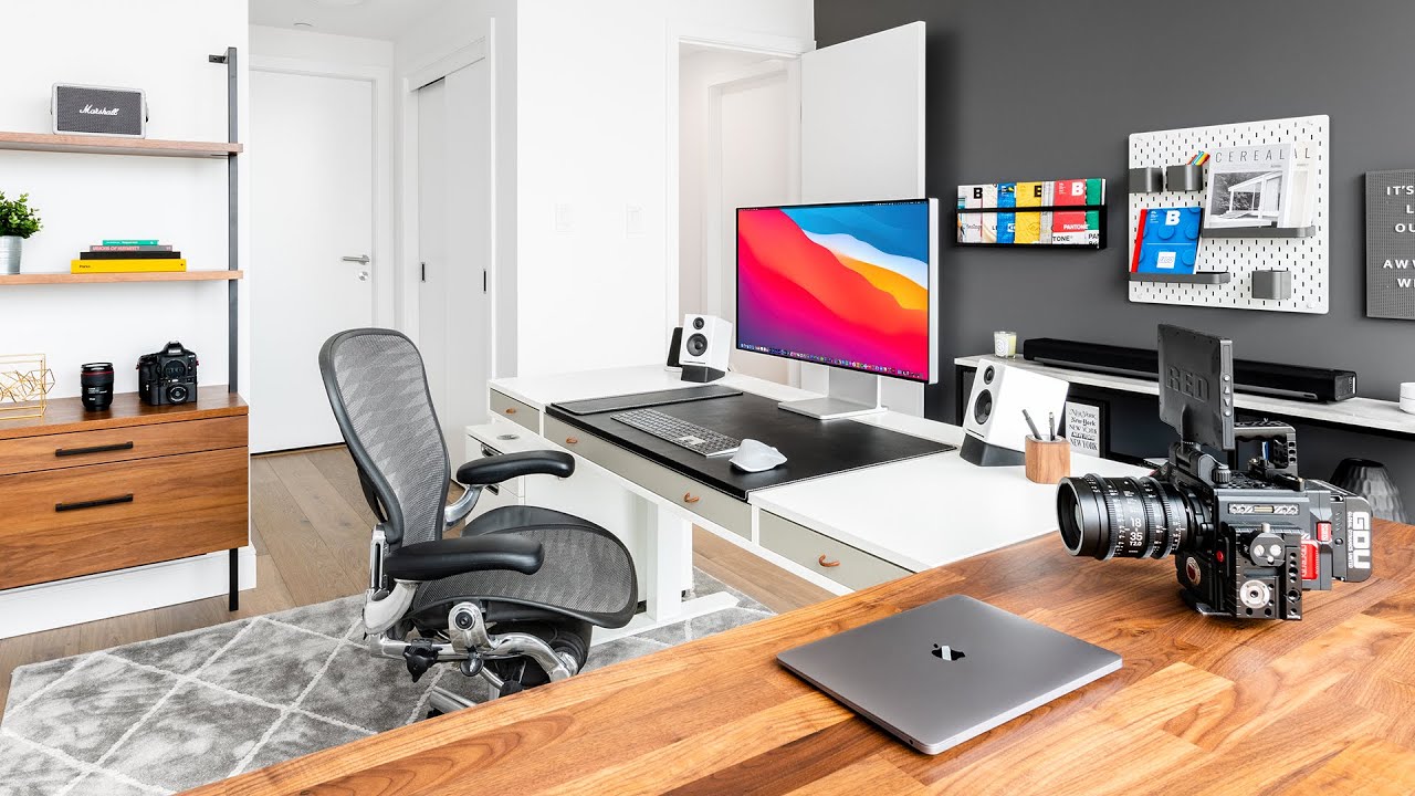 modern office technology setup