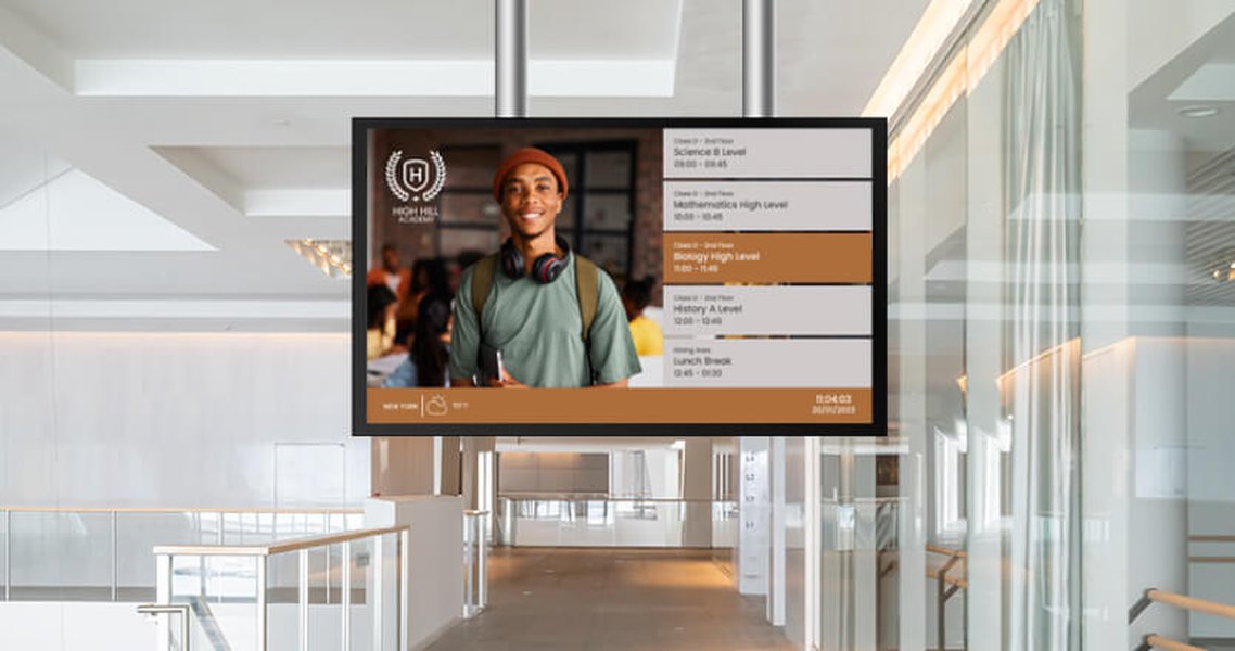 university campus digital signage