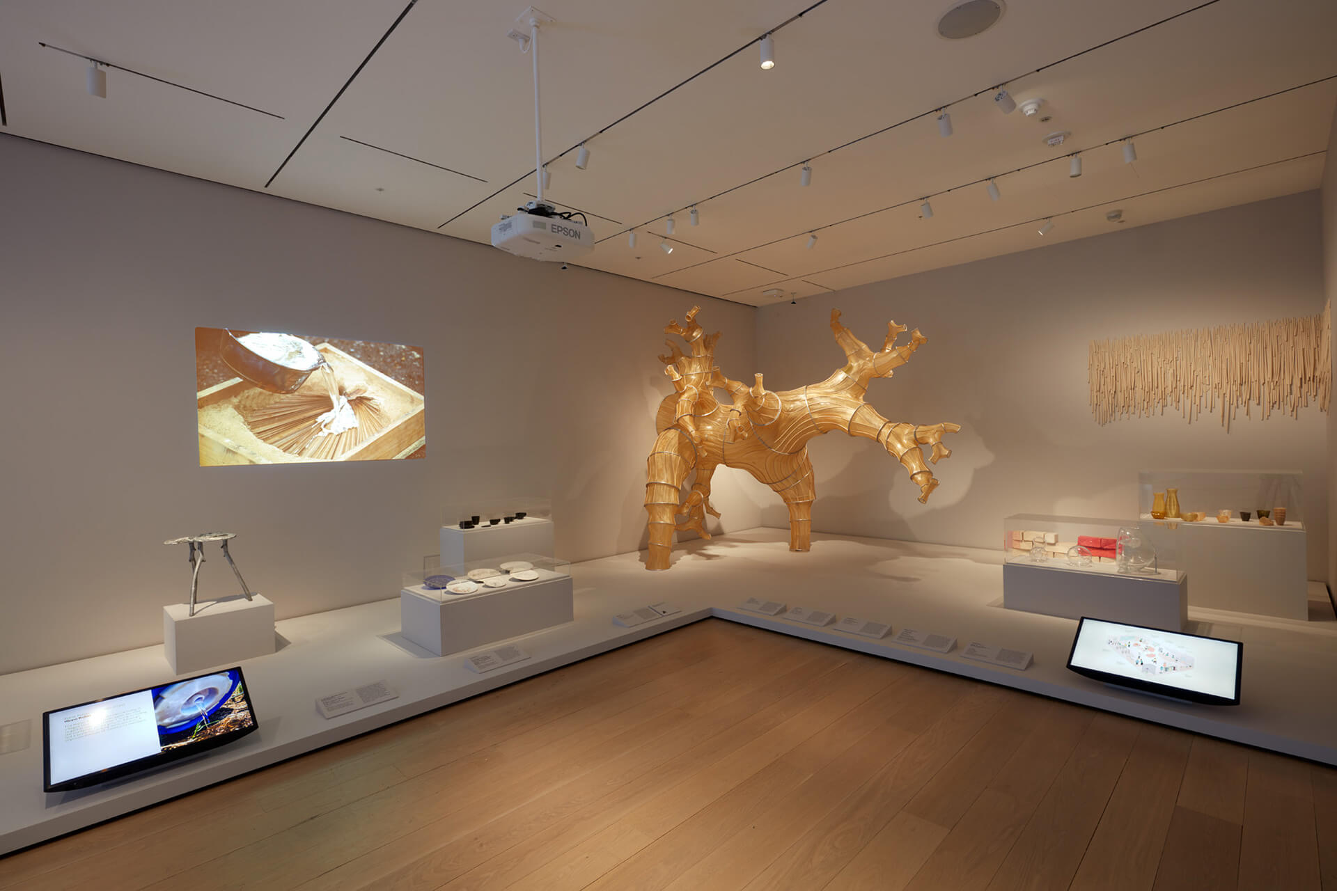 modern museum interior exhibition technology