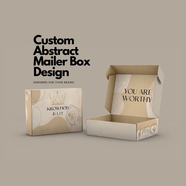 Example of a custom designed mailer box template